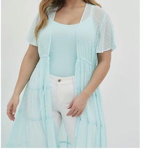 CLIP DOT TIERED KIMONO